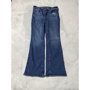 American Eagle Jeans Womens 10 Blue Mid Rise Kick Boot Bootcut 31x30